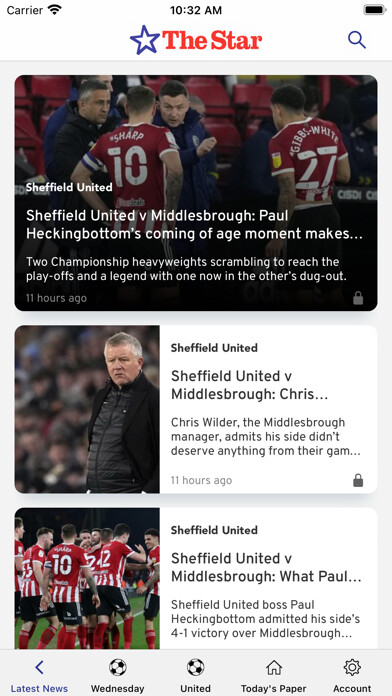 Emulate iPhone app The Sheffield Star Newspaper using MyAndroid
