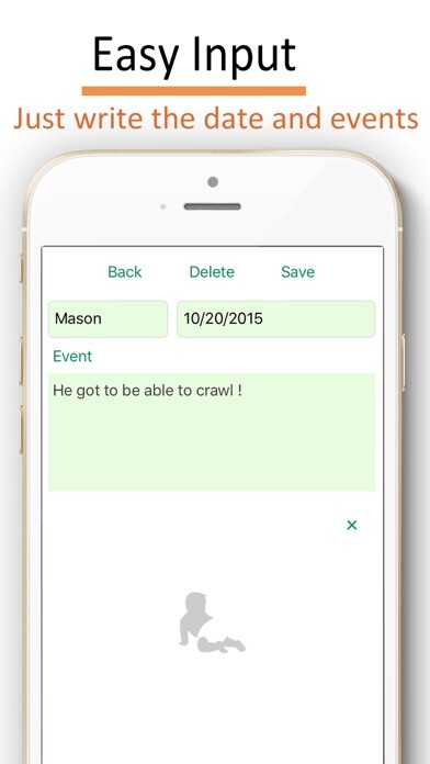 Emulate iPhone app The simplest Child care Note using MyAndroid