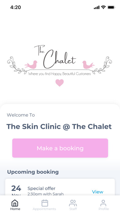 Emulate iPhone app The Skin Clinic @ The Chalet using MyAndroid Emulate iPhone app The Skin Clinic @ The Chalet using MyAndroid