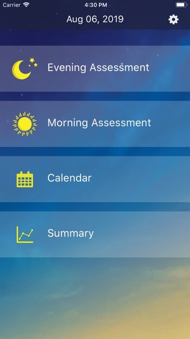 Emulate iPhone app The Sleep Diary using MyAndroid