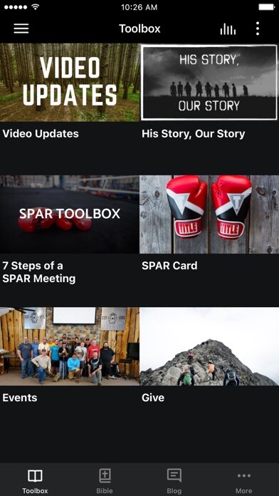 Emulate iPhone app The S.P.A.R. Toolbox using MyAndroid