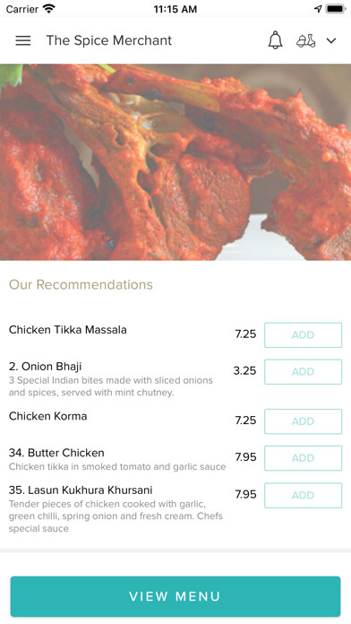 Emulate iPhone app The Spice Merchant Deeping St using MyAndroid