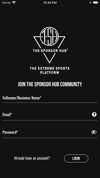 Emulate iPhone app The Sponsor Hub using MyAndroid