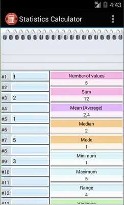 Emulate Android APK The Statistics Calculator