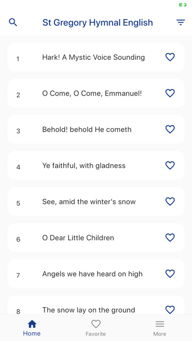 Emulate iPhone app The St. Gregory Hymnal using MyAndroid