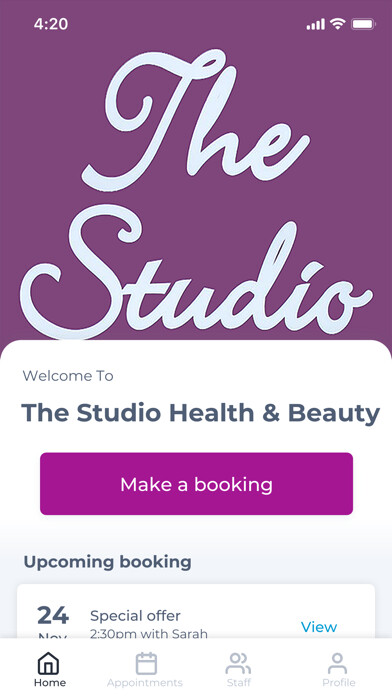 Emulate iPhone app The Studio Health & Beauty using MyAndroid Emulate iPhone app The Studio Health & Beauty using MyAndroid