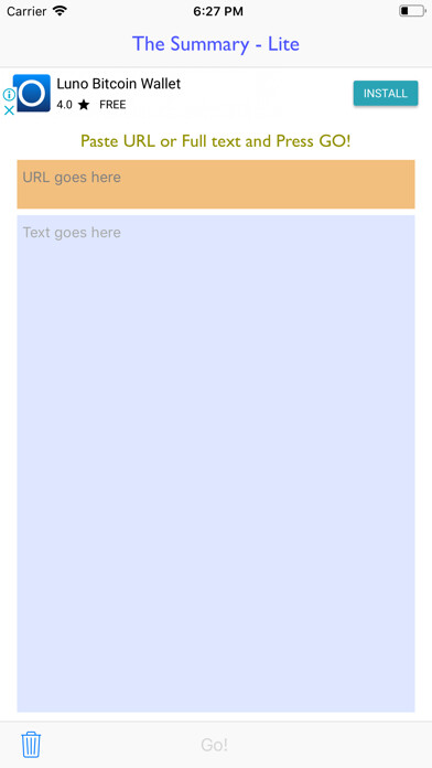 Emulate iPhone app The Summary Lite using MyAndroid