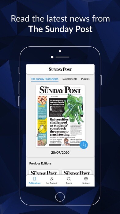 Emulate iPhone app The Sunday Post ePaper using MyAndroid