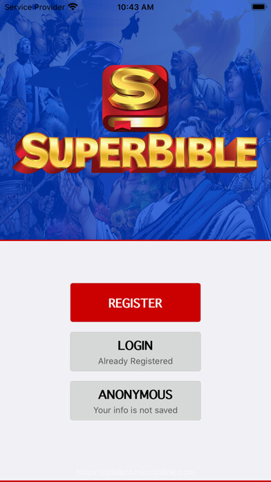 Emulate iPhone app The Super Bible using MyAndroid