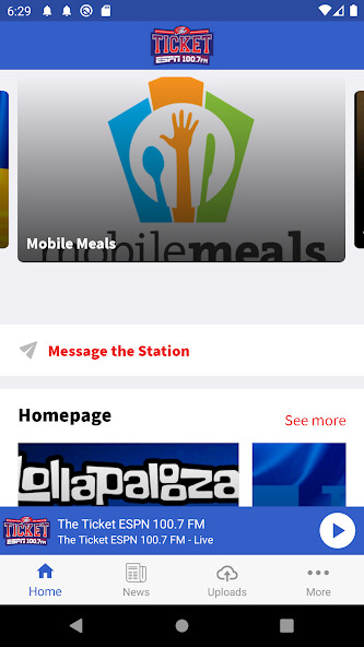 Emulate iPhone app The Ticket ESPN 100.7 FM using MyAndroid