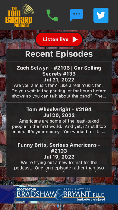 Emulate iPhone app The Tom Barnard Podcast App using MyAndroid Emulate iPhone app The Tom Barnard Podcast App using MyAndroid