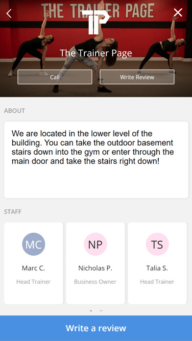 Emulate iPhone app The Trainer Page using MyAndroid