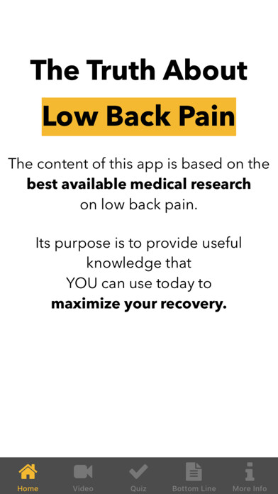 Emulate iPhone app The Truth About Low Back Pain using MyAndroid Emulate iPhone app The Truth About Low Back Pain using MyAndroid
