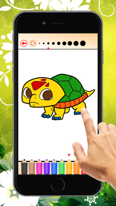 Emulate iPhone app The Turtle Coloring Book for children: Learn to color and draw sea turtle and more using MyAndroid