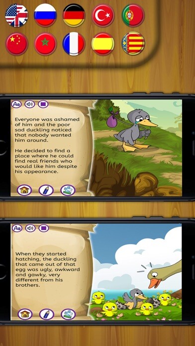 Emulate iPhone app The Ugly Duckling - Classic tales for kids using MyAndroid
