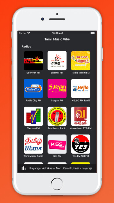 Emulate iPhone app The Vibe: Tamil FM Radios using MyAndroid