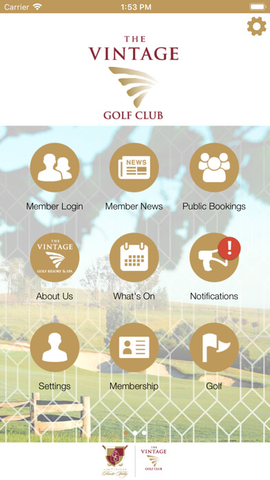 Emulate iPhone app The Vintage Golf Resort using MyAndroid