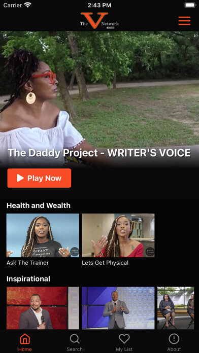 Emulate iPhone app The V Network TV Stream using MyAndroid