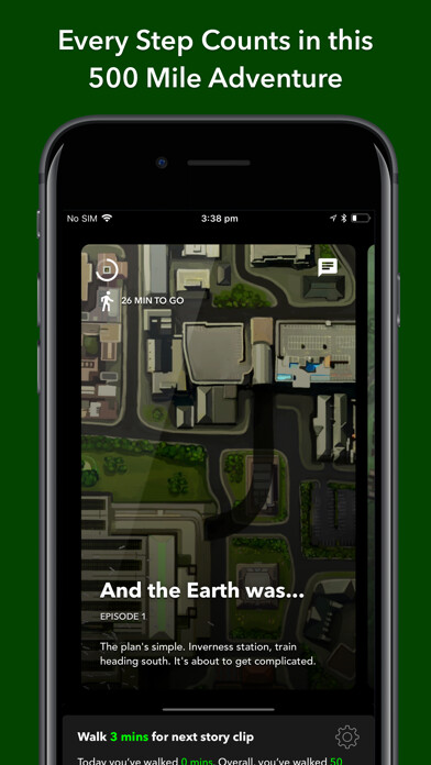 Emulate iPhone app The Walk: Fitness Tracker Game using MyAndroid