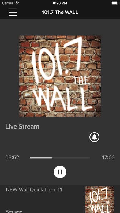 Emulate iPhone app The WALL 101.7 using MyAndroid