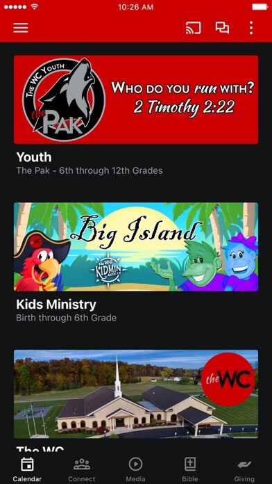 Emulate iPhone app The Wapak Church using MyAndroid