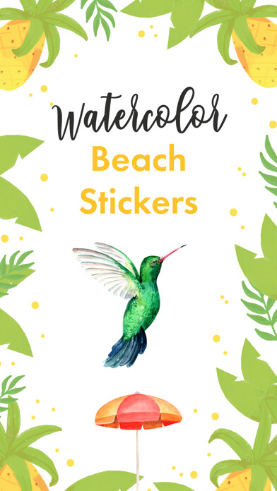 Emulate iPhone app The Watercolor Beach Stickers using MyAndroid