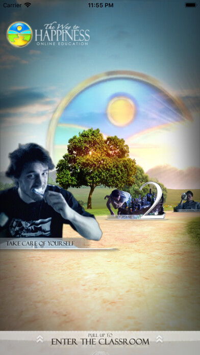Emulate iPhone app The Way to Happiness Education using MyAndroid