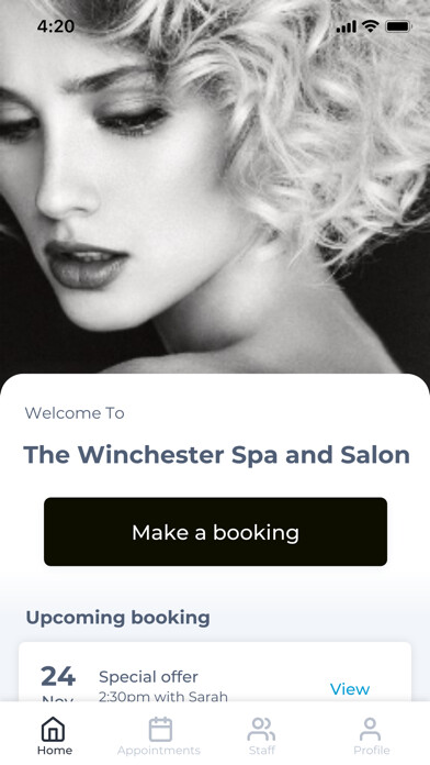 Emulate iPhone app The Winchester Spa and Salon using MyAndroid Emulate iPhone app The Winchester Spa and Salon using MyAndroid