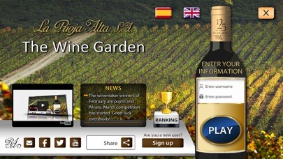 Emulate iPhone app The Wine Garden using MyAndroid
