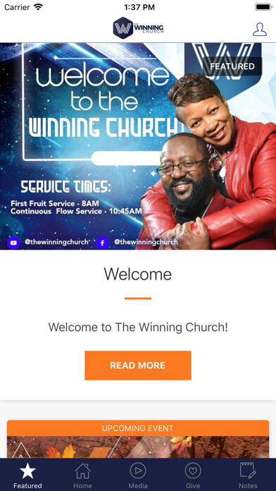 Emulate iPhone app The Winning Church using MyAndroid