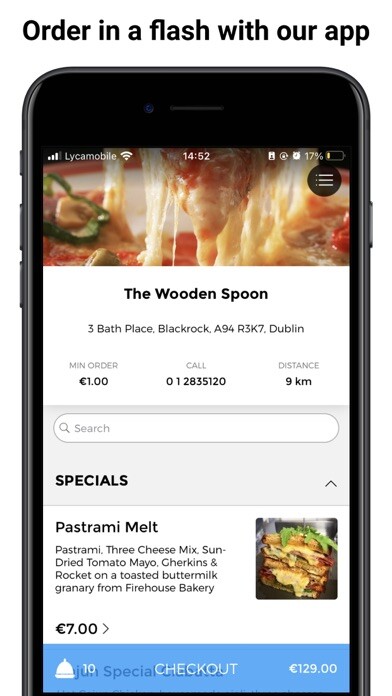 Emulate iPhone app The Wooden Spoon Cafe using MyAndroid