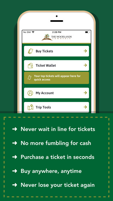 Emulate iPhone app The Woodlands Express using MyAndroid