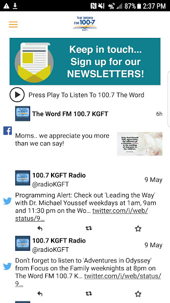 Emulate iPhone app The Word FM 100.7 using MyAndroid Emulate iPhone app The Word FM 100.7 using MyAndroid