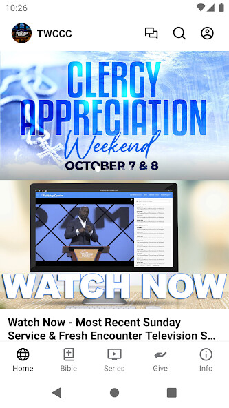 Emulate iPhone app The Worship Center using MyAndroid Emulate iPhone app The Worship Center using MyAndroid