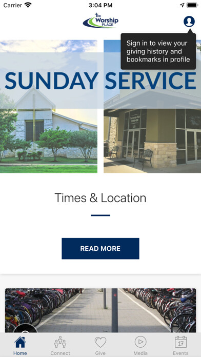 Emulate iPhone app The Worship Place using MyAndroid