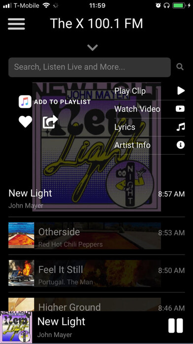 Emulate iPhone app The X 100.1 - KTHX using MyAndroid