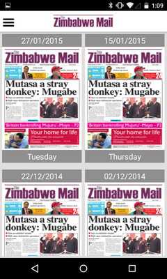 Emulate Android APK The Zimbabwe Mail Epaper