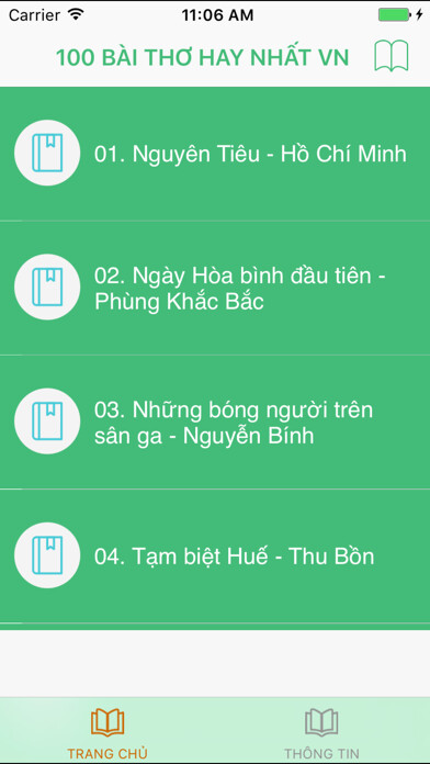 Emulate iPhone app Thơ Hay Nhất Việt Nam using MyAndroid Emulate iPhone app Thơ Hay Nhất Việt Nam using MyAndroid