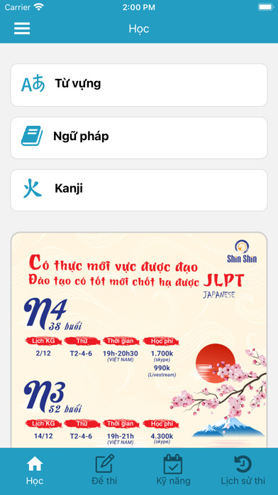 Emulate iPhone app Đề Thi JLPT using MyAndroid