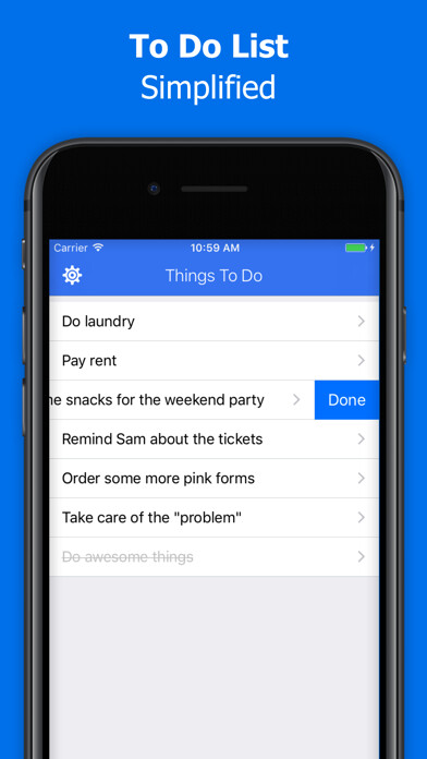 Emulate iPhone app Things To Do - Tasks List using MyAndroid