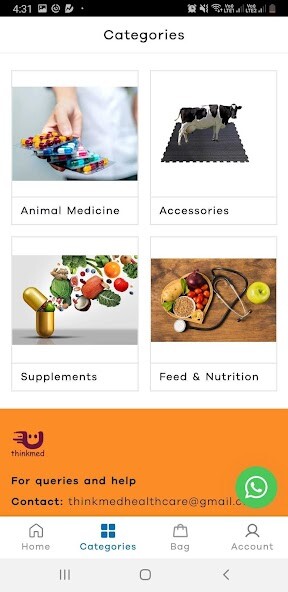 Run android online APK Thinkmed - Animal E-Commerce from MyAndroid or emulate Thinkmed - Animal E-Commerce using MyAndroid