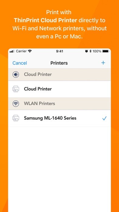 Emulate iPhone app ThinPrint Cloud Printer using MyAndroid