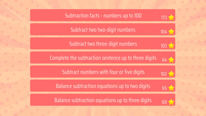 Emulate iPhone app Third grade Math - Subtraction using MyAndroid