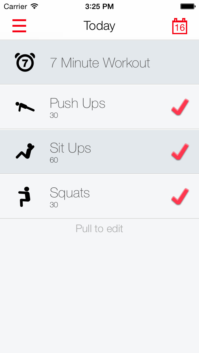 Emulate iPhone app thirtyaday fitness using MyAndroid