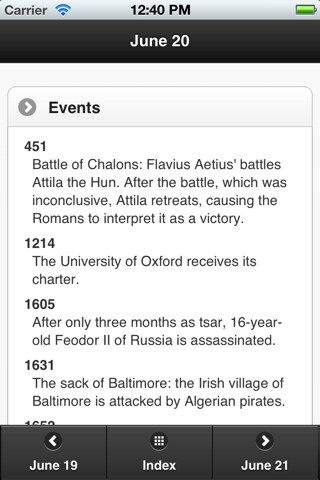 Emulate iPhone app This Day in History Free using MyAndroid Emulate iPhone app This Day in History Free using MyAndroid