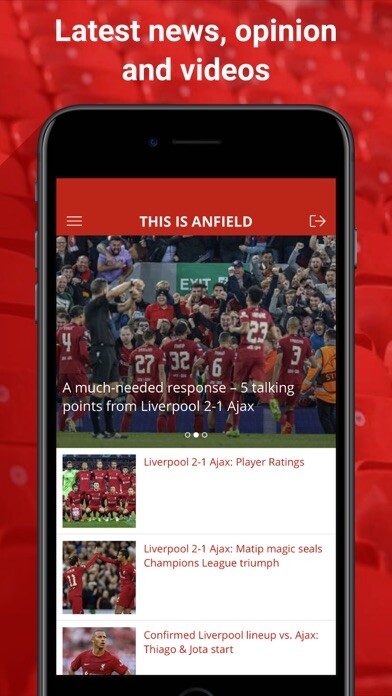 Emulate iPhone app This Is Anfield using MyAndroid