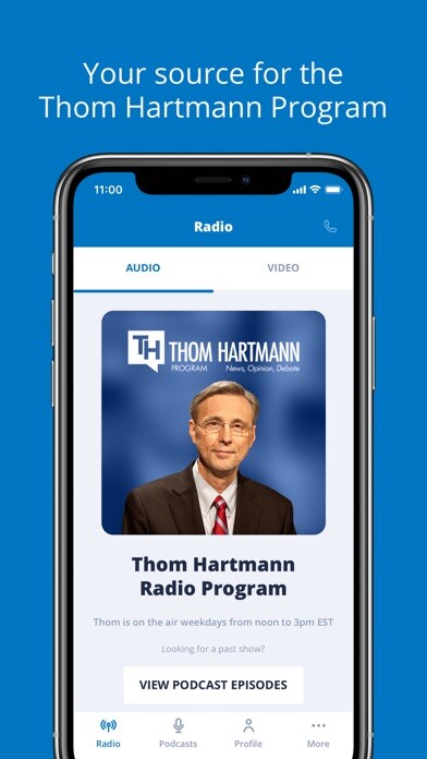 Emulate iPhone app Thom Hartmann using MyAndroid