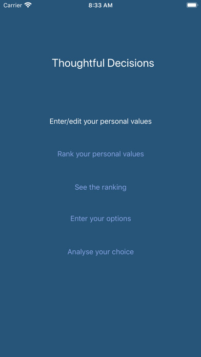 Emulate iPhone app Thoughtful Decisions Lite using MyAndroid Emulate iPhone app Thoughtful Decisions Lite using MyAndroid