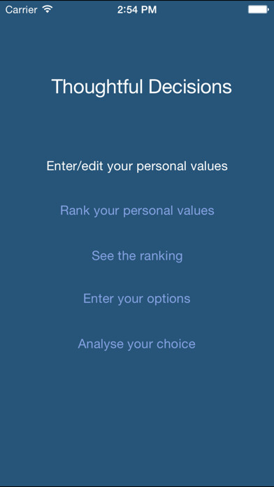 Emulate iPhone app Thoughtful Decisions using MyAndroid Emulate iPhone app Thoughtful Decisions using MyAndroid