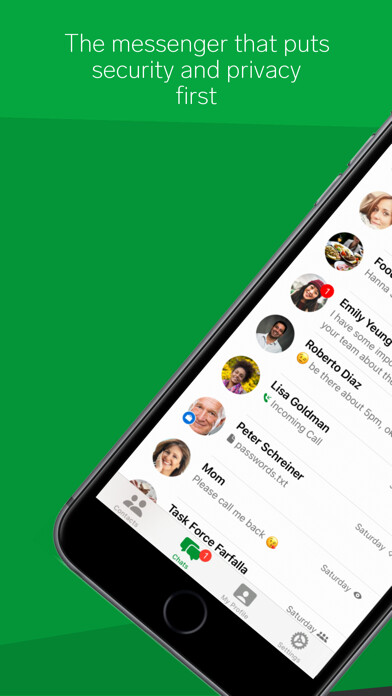 Emulate iPhone app Threema. The Secure Messenger using MyAndroid